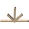 Ekena Millwork Kennewick Rough Sawn Timber Gable Bracket, Douglas Fir, 96"W x 64"H x 6"D x 6"F, 16/12 Pitch GBW096X64X0606KEN00RDF - alternate 4